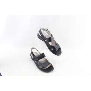 Waldlàufer Comfy Women 6.5 US 4 UK Sandals Black Leather Adjustable Strap Shoes